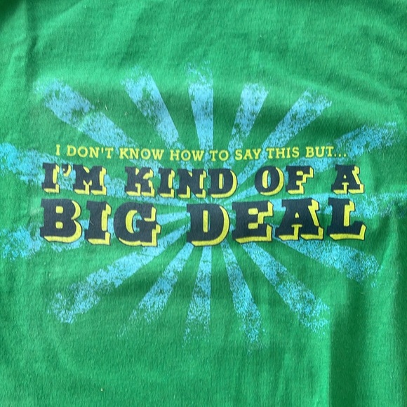 Anchorman Men’s Green T-Shirt 
Ron Burgundy “I’m Kind Of A Big Deal” Large NWOT - Picture 2 of 7